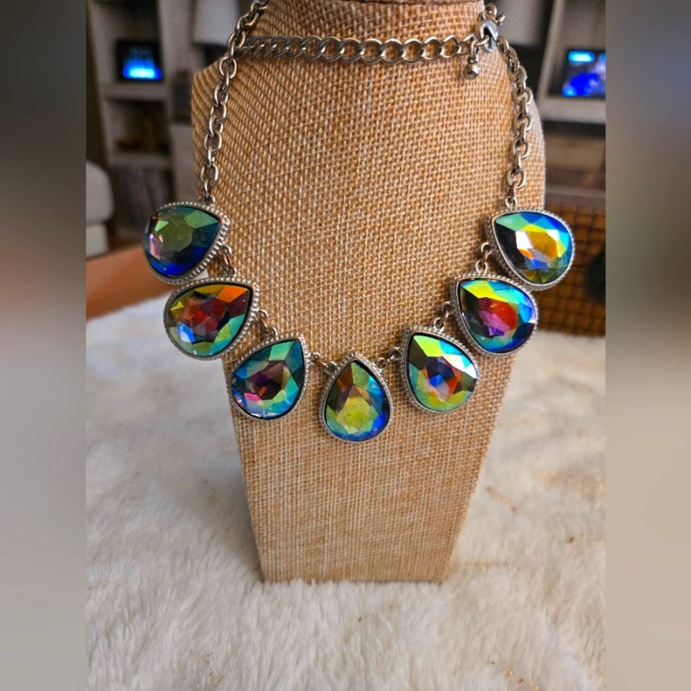 **3/$10** Colorful Teardrop Statement Necklace